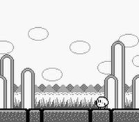 une photo d'Ã©cran de Kirby s Pinball Land sur Nintendo Game Boy